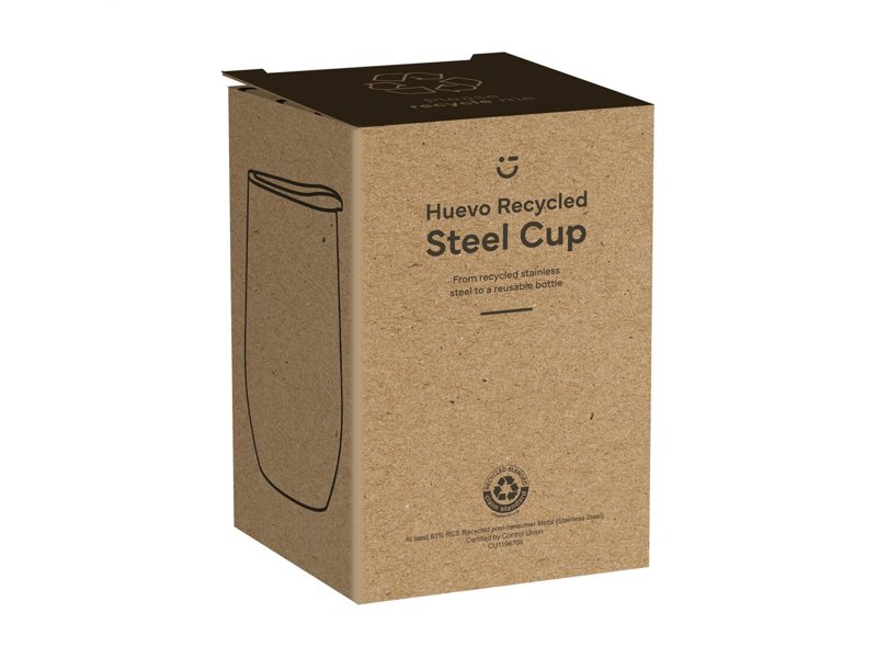 Huevo RCS Recycled Steel Cup 350 ml thermobeker Huevo RCS Recycled Steel Cup 350 ml thermobeker