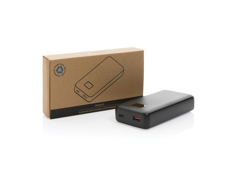 Gridley RCS gerecycled plastic 20000 65W laptop powerbank Gridley RCS gerecycled plastic 20000 65W laptop powerbank