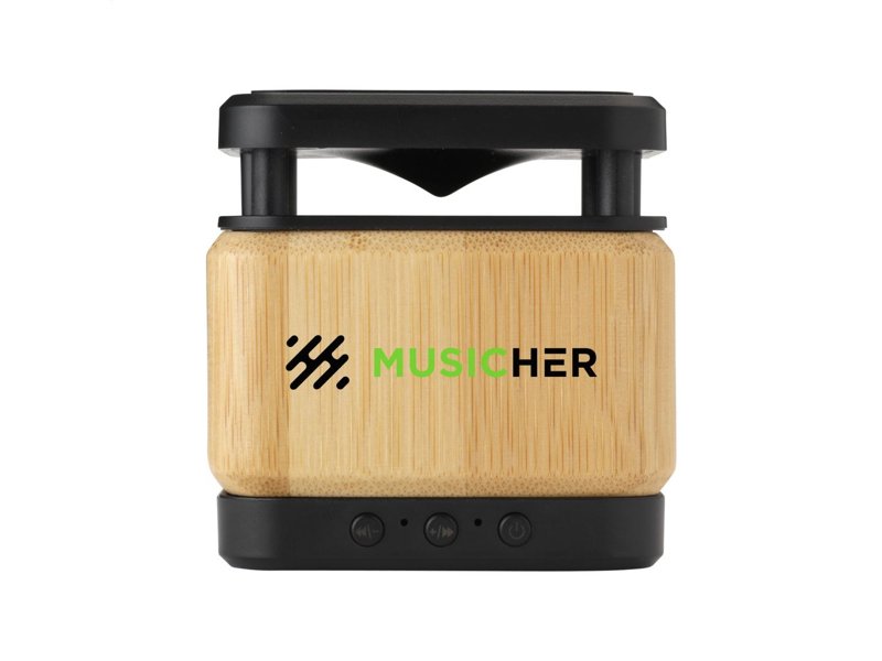 Bamboo Block Speaker met draadloze oplader Bamboo Block Speaker met draadloze oplader