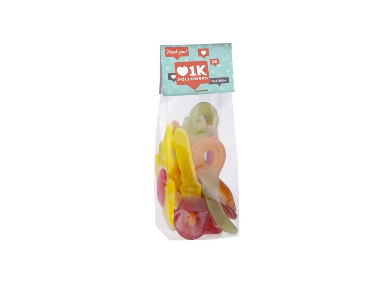 Blokzakje kopkaartje 150 gram snoep