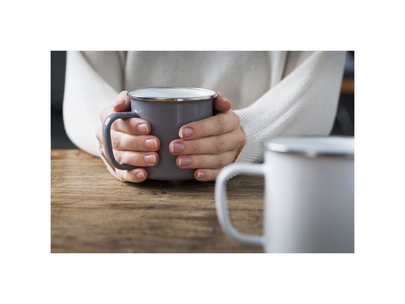 Retro Silver Emaille Mug mok