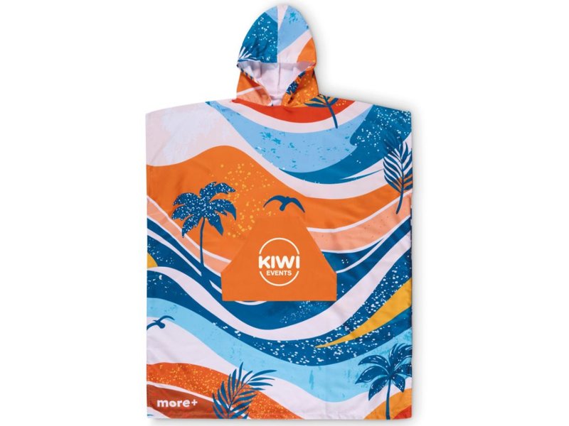 Full colour bedrukte handdoek met capuchon van sneldrogende microvezel