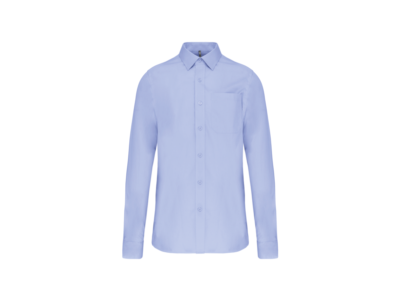 Kariban Heren poplin overhemd lange mouwen