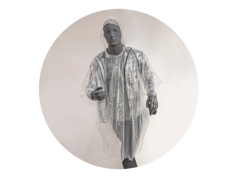 Biologisch afbreekbare regenponcho