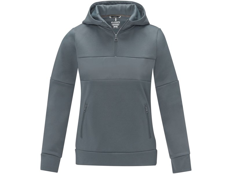Sayan anorak dames sweater met halve rits en capuchon