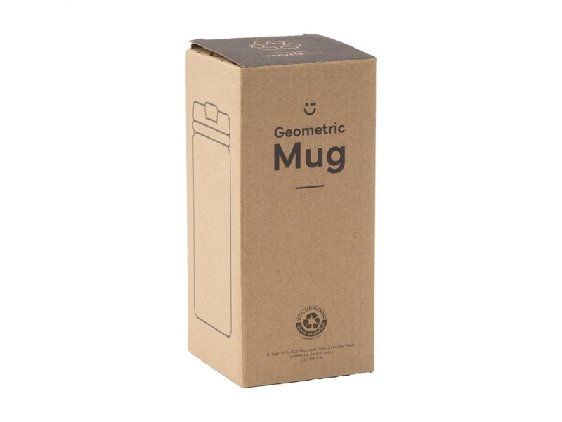 Geometric Mug RCS Recycled Steel 280 ml thermosbeker Geometric Mug RCS Recycled Steel 280 ml thermosbeker