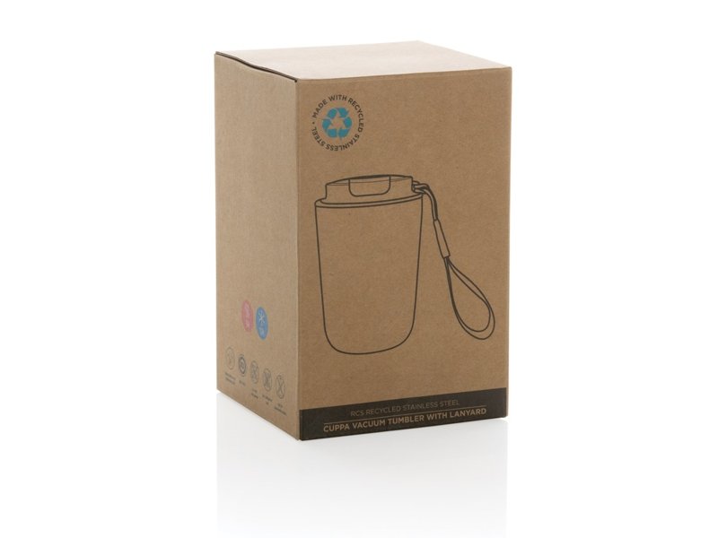 Cuppa gerecycled rvs vacuümbeker met koord Cuppa gerecycled rvs vacuümbeker met koord