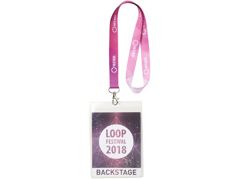 Lana lanyard in kleur (dubbelzijdig) Lana lanyard in kleur (dubbelzijdig)