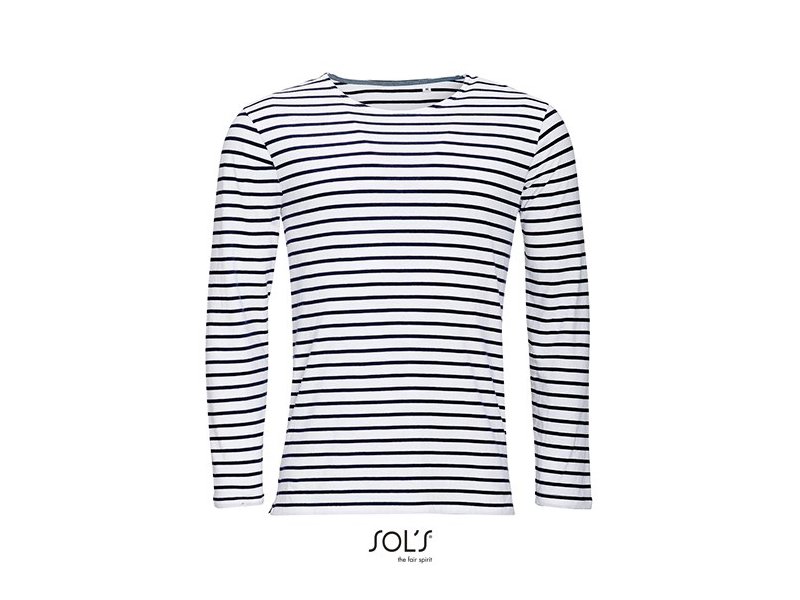 SOL´S - Men´s Long Sleeve Striped T-Shirt Marine