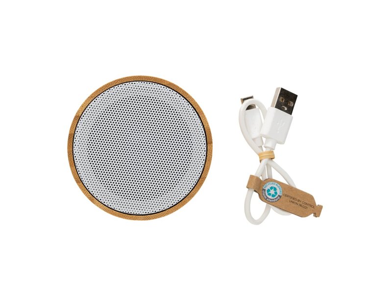 RCS gereycled plastic en bamboe 3W draadloze luidspreker RCS gereycled plastic en bamboe 3W draadloze luidspreker