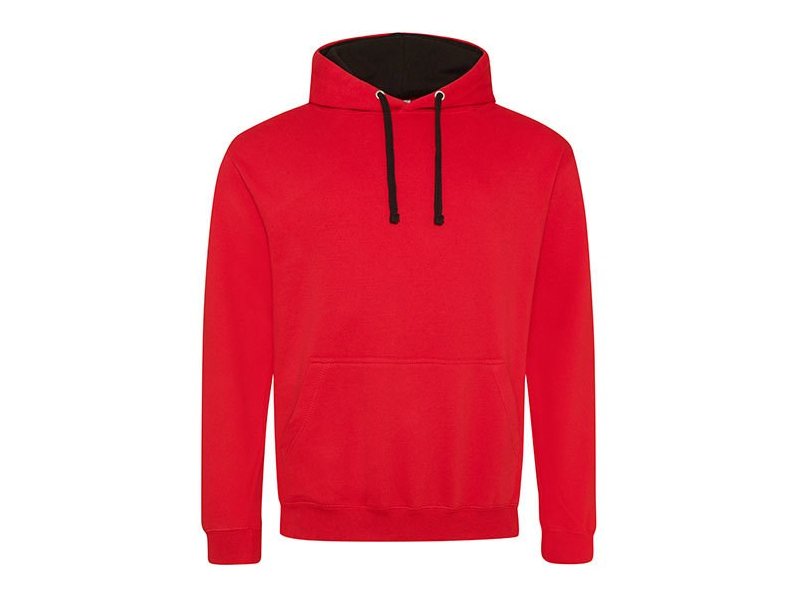 Hooded sweater met kleurige accenten, goedkoop bedrukken van sweaters Hooded sweater met kleurige accenten, goedkoop bedrukken van sweaters