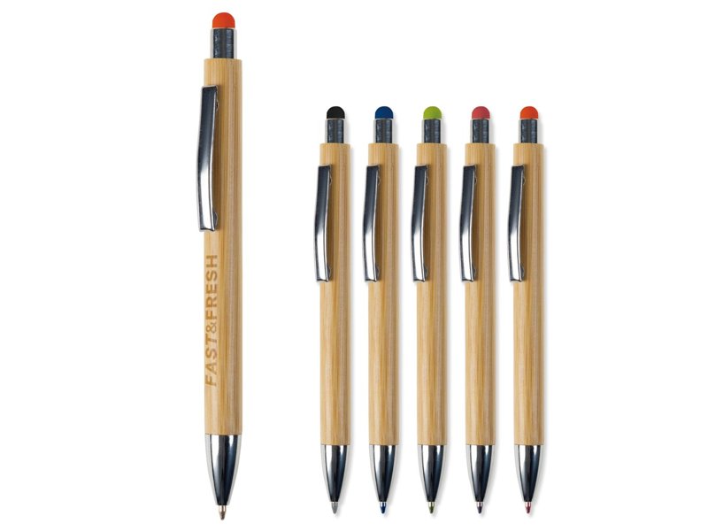 Balpen New York bamboe met stylus