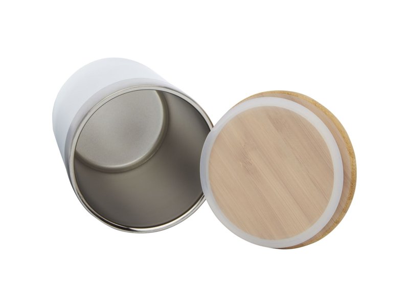 Lagan koperen vacuüm geïsoleerde roestvrijstalen beker van 300 ml met bamboe deksel Lagan koperen vacuüm geïsoleerde roestvrijstalen beker van 300 ml met bamboe deksel