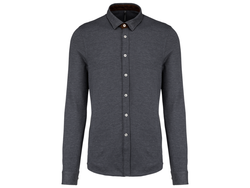 Kariban Jacquard overhemd lange mouwen Kariban Jacquard overhemd lange mouwen