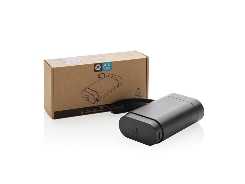 CycleCell 10.000 mAh powerbank met verwijderbare batterij