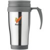 Handige thermosbeker met handvat, snel met eigen logo leverbaar