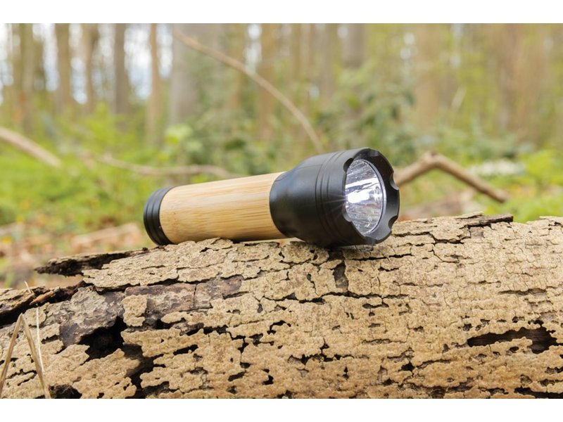 Lucid 1W RCS gerecycled plastic & bamboo zaklamp