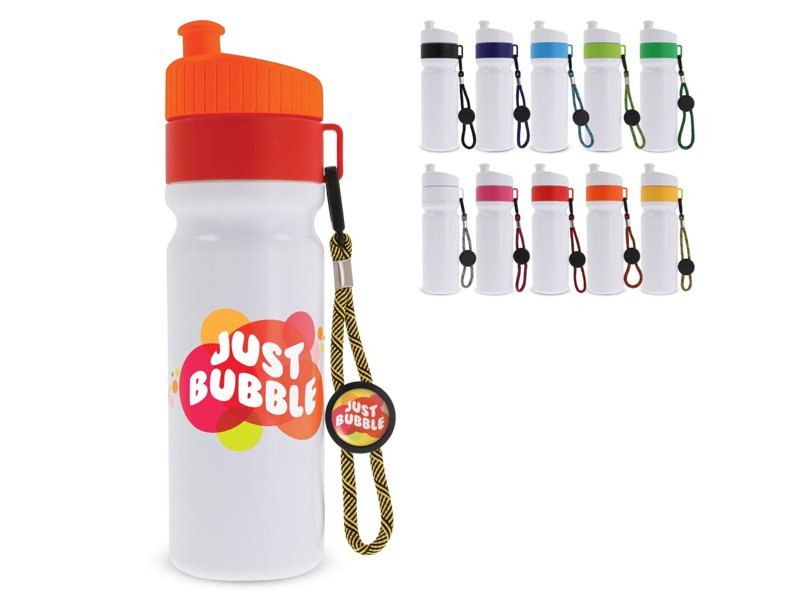 Sportfles met rand en koord 750ml Sportfles met rand en koord 750ml