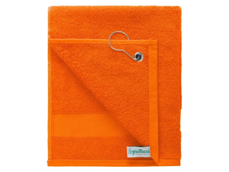 Sophie Muval golfhanddoek met clip, met een band