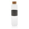 Impact borosilicaat glazen fles met bamboe deksel Impact borosilicaat glazen fles met bamboe deksel