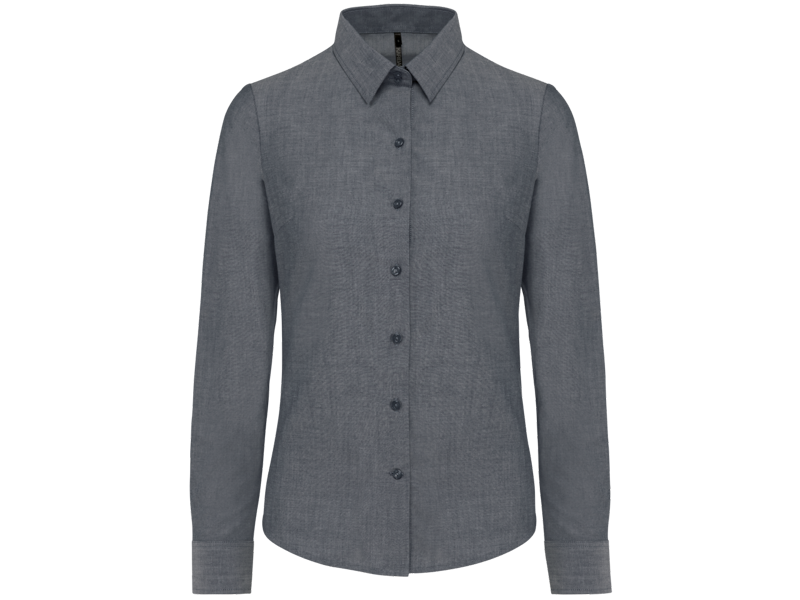 Kariban Dames oxford blouse lange mouwen Kariban Dames oxford blouse lange mouwen