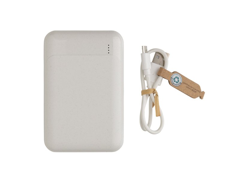 RCS standaard recycled plastic 10.000 mAh powerbank