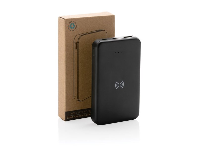 RCS gerecycled plastic 5.000 mAh 5W draadloze powerbank