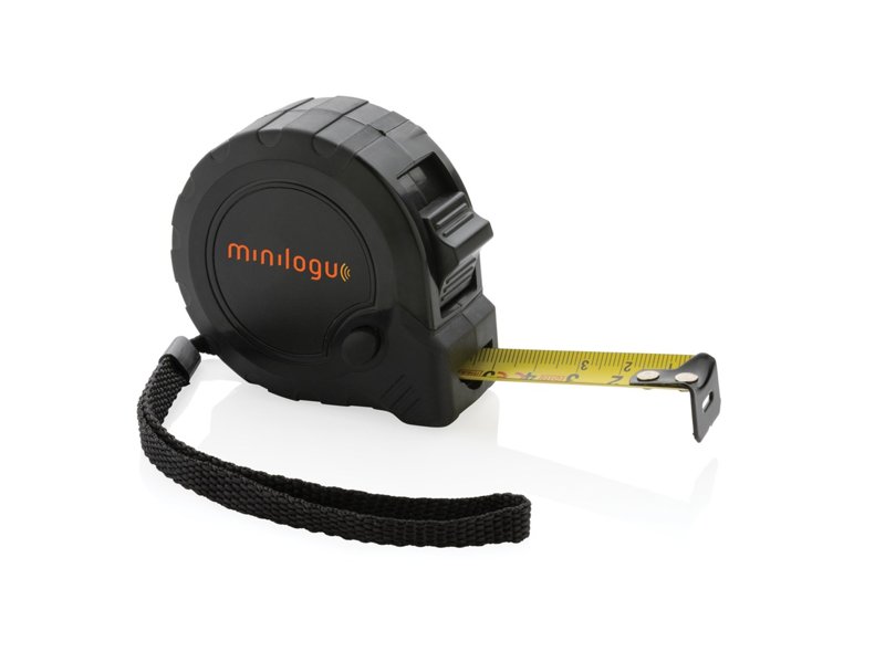 RCS gerecycled plastic 5M/19 mm rolmaat met stop knop RCS gerecycled plastic 5M/19 mm rolmaat met stop knop