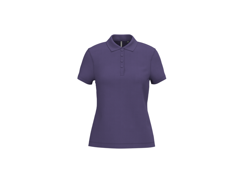 Kariban Piqué-damespolo korte mouwen