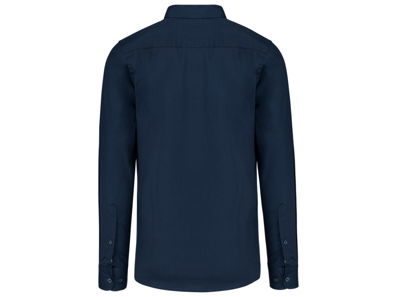 Kariban Herenoverhemd in popeline met lange mouwen