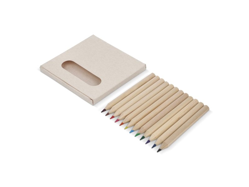 12 kleurpotloden in gerecyclede melkpakkenverpakking 12 kleurpotloden in gerecyclede melkpakkenverpakking