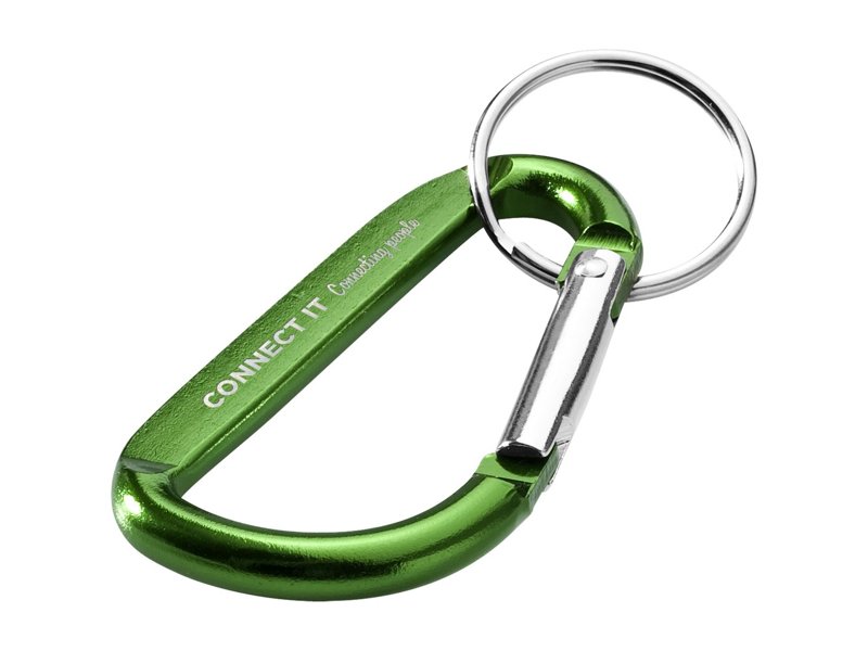 Timor sleutelhanger van gerecycled aluminium met karabijnhaak Timor sleutelhanger van gerecycled aluminium met karabijnhaak