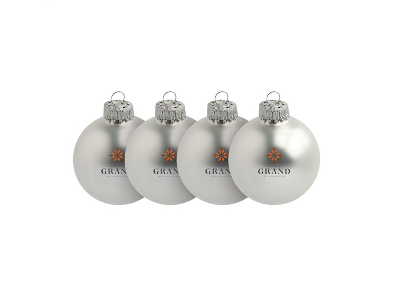 Kerstbal Ø 6 cm - set van 4 - Made in Europe