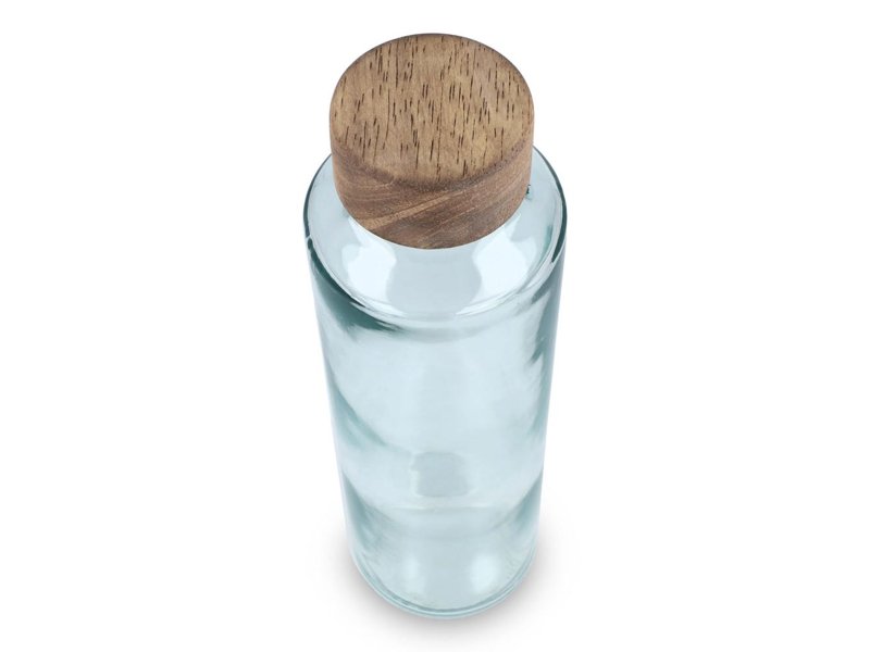 InSideOut Gerecyclede glazen Waterfles ReuuZ met houten dop 650 ml InSideOut Gerecyclede glazen Waterfles ReuuZ met houten dop 650 ml