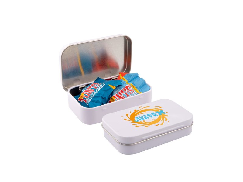 Groot scharnierblik met snoep