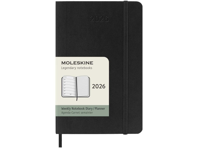 Moleskine pocket week-agenda voor 12 maanden met zachte kaft