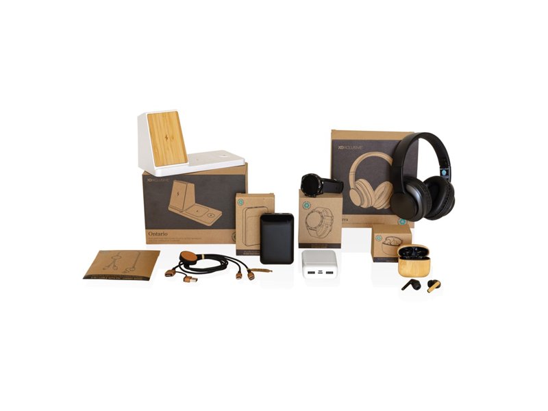 Gerecycled plastic & bamboe TWS-oordoppen