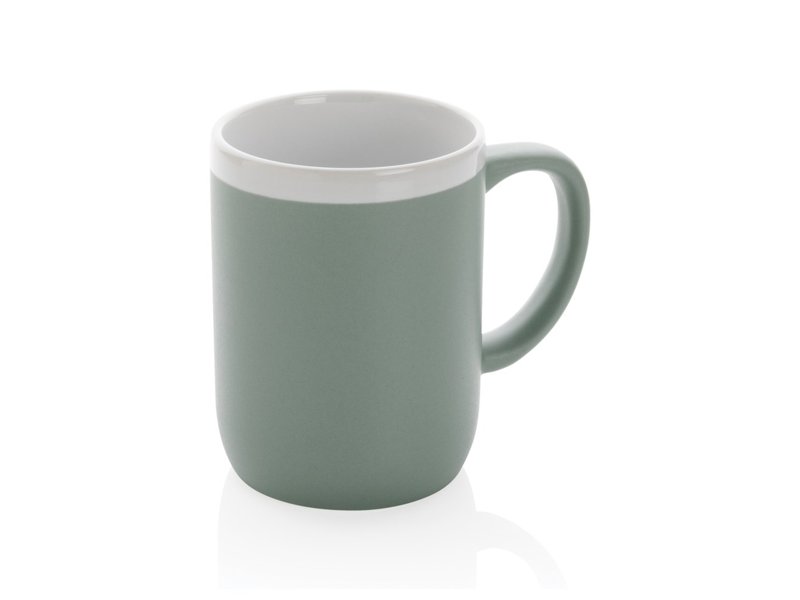 Keramische mok met witte rand