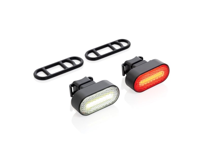 Lumino RCS rplastic USB-oplaadbare fietslamp set