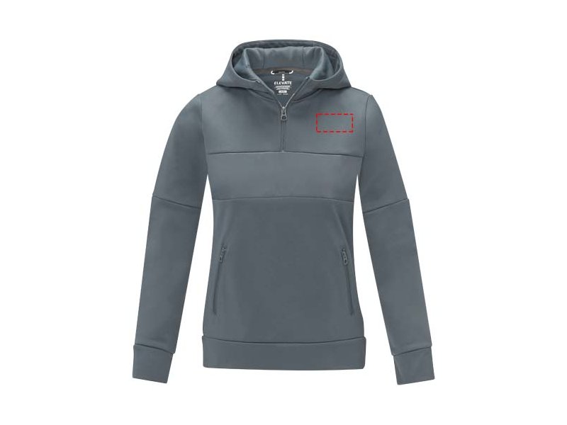 Sayan anorak dames sweater met halve rits en capuchon