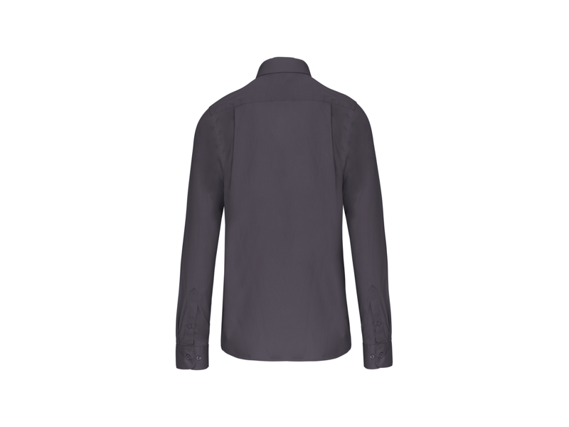 Kariban Heren poplin overhemd lange mouwen