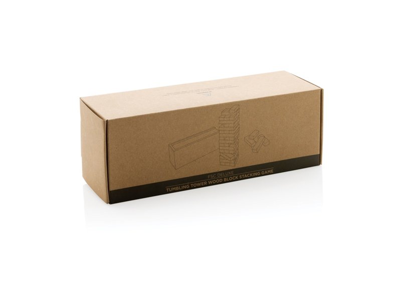 Deluxe houten tuimeltoren stapelspel Deluxe houten tuimeltoren stapelspel