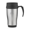 Voordelige RVS/kunststof thermobeker met schroefdop.