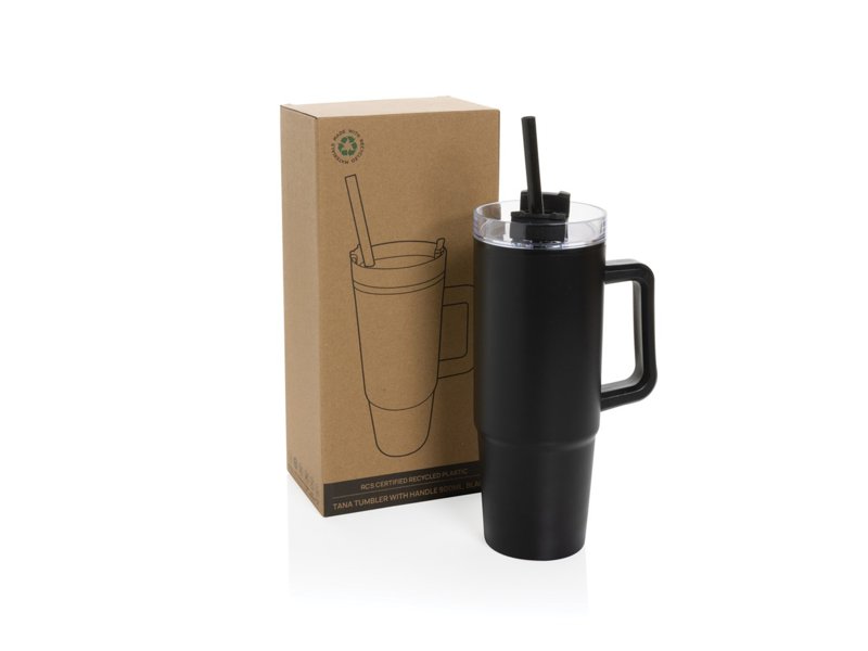 Tana Gerecyclede Plastic Tumbler met Handvat 900 ml - Duurzame Drinkfles | Totziens Promotions Tana Gerecyclede Plastic Tumbler met Handvat 900 ml - Duurzame Drinkfles | Totziens Promotions