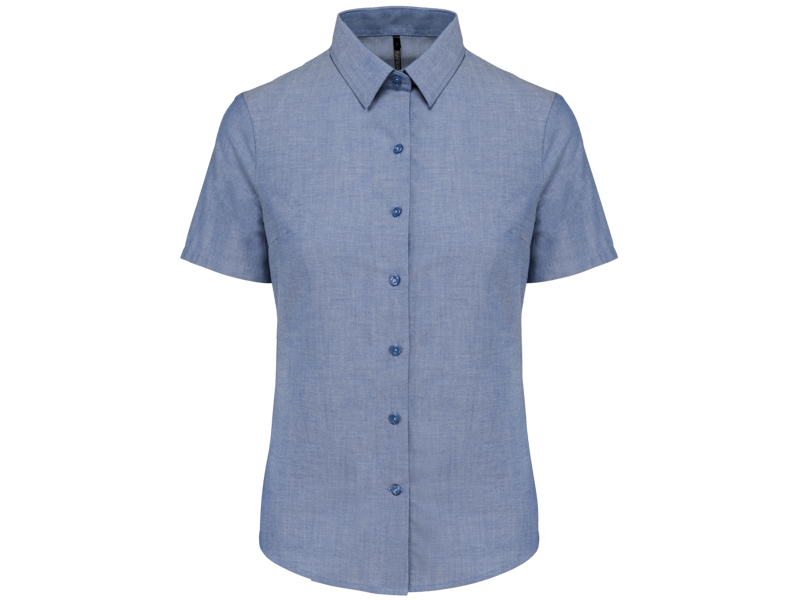 Kariban Dames oxford blouse korte mouwen Kariban Dames oxford blouse korte mouwen