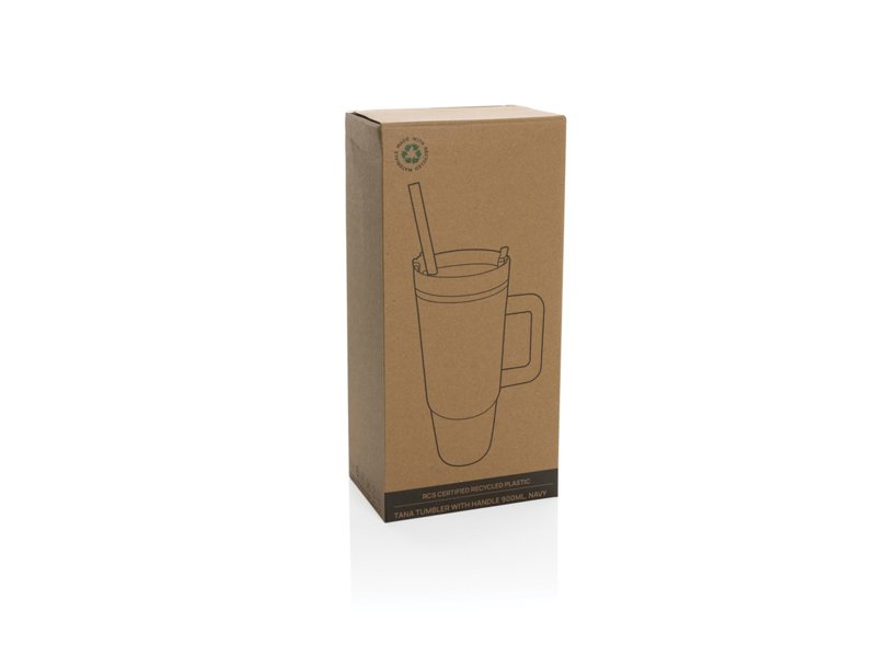Tana Gerecyclede Plastic Tumbler met Handvat 900 ml - Duurzame Drinkfles | Totziens Promotions Tana Gerecyclede Plastic Tumbler met Handvat 900 ml - Duurzame Drinkfles | Totziens Promotions