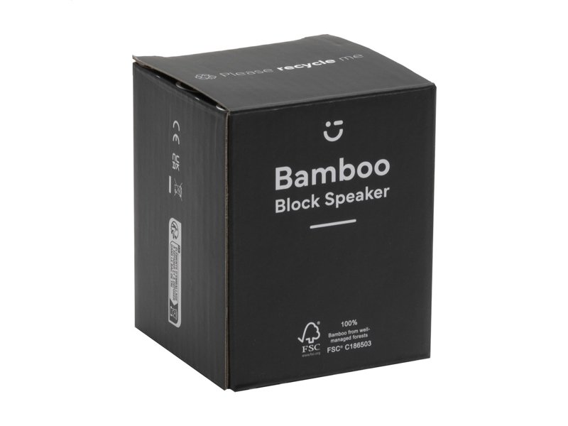 Bamboo Block Speaker met draadloze oplader Bamboo Block Speaker met draadloze oplader
