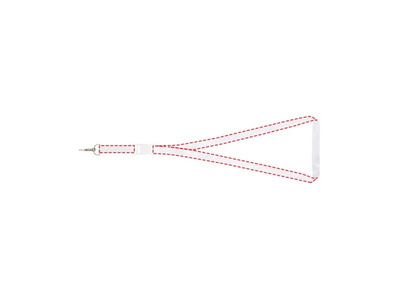 Balta gerecyclede PET lanyard met veiligheidsgesp