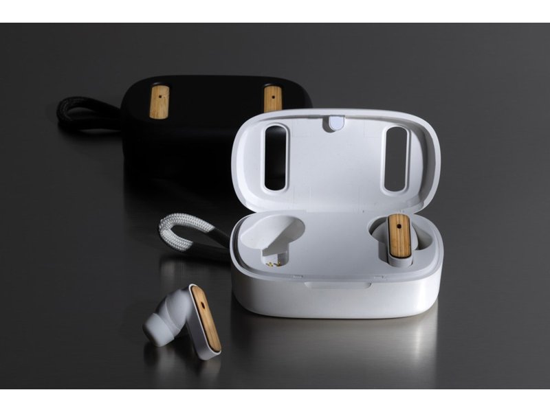 Gerecycled plastic & bamboe TWS oordopjes Gerecycled plastic & bamboe TWS oordopjes