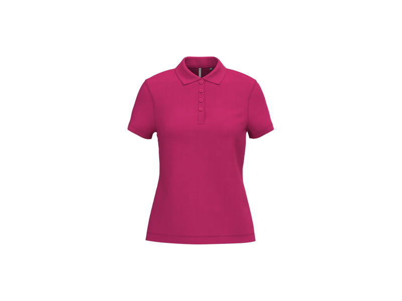 Kariban Piqué-damespolo korte mouwen